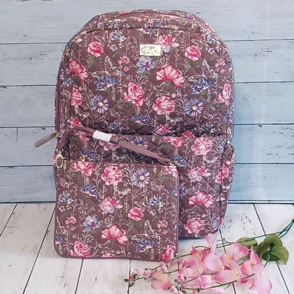 LUV BETSEY BY BETSEY JOHNSON Cotton Quilted Backpack with Purse Bag